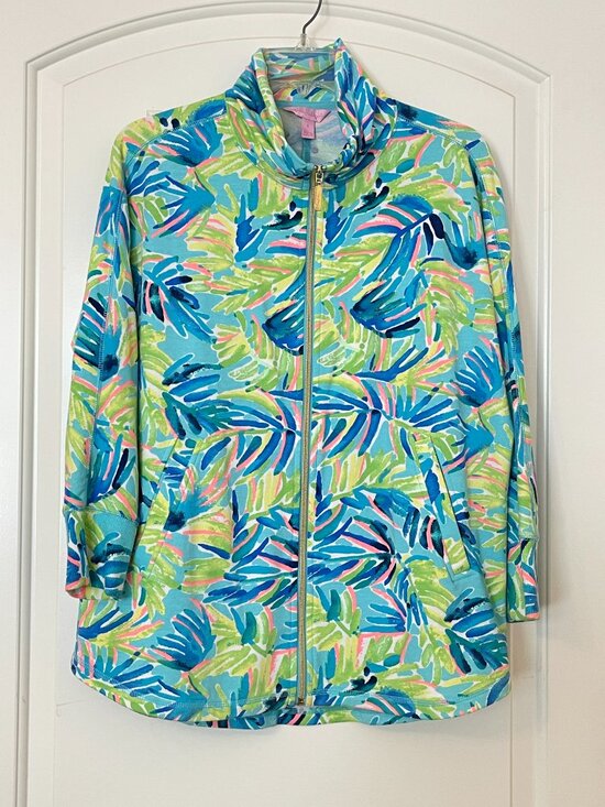 Lilly Pulitzer Jackets & Blazers - New Lilly Pulitzer Jacket Dee Dee Serenity Green Blue Leaf Small